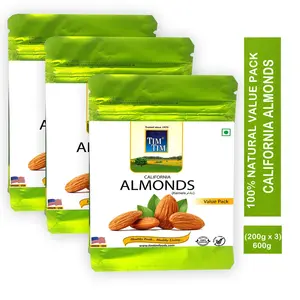 Tim Tim 100% Natural Value Pack Californian Almonds 600g (200g x 3)