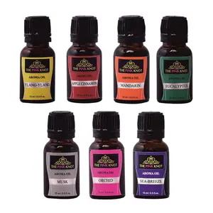 The Pink Knot Set of 7 exquisite aroma diffuser oil 15ml each - Ylang-Ylang Applecinnamon Mandarin Eucalyptus Sea Breeze Musk Orchid