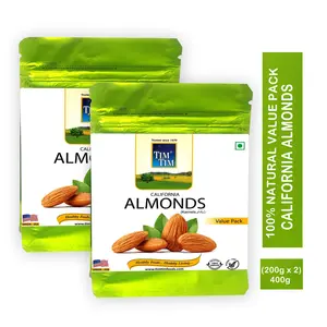 Tim Tim 100% Natural Value Pack Californian Almonds 400g (200g x 2)