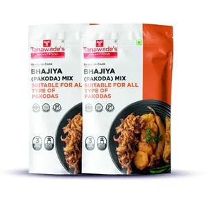 Tanawade's Smart Food Instant Bhajia (Pakoda) Mix Ready to Cook Home Food with Hand Picked Flavours Pack of 2