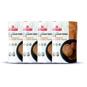 Tanawade's Smart Food Instant Malvani Vada Mix(Buy 3 Get 1 Free) Ready to Cook Home Food with Hand Picked Flavours Pack of 4