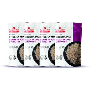 Tanawade's Smart Food Instant Sheera Mix(Buy 3 Get 1 Free) Ready to Cook Home Food with Hand Picked Flavours Pack of 4