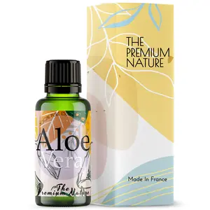 The Premium Nature Organic Aloe Vera Oil 1 Oz for Hair Skin Face Body and Sun Burns -Cold Pressed Natural Oil for Skin - Body - Hair Growth