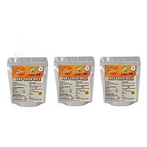 Desi Mealz Ready to Eat Food Products Instant Food Fried Rice - Tasty and Healthy Ready to Eat Food Packed Food Best Travel Food Each 70 gm (Vegy Fried Rice Pack of 3)