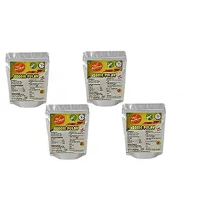 Desi Mealz Ready to Eat Veg Pulav Instant Food - Tasty and Healthy Ready to Eat Packed Food Best Travel Food Each 70 gm (Pack of 4)