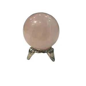 Sahib Healing Crystals Rose Quartz Ball/Sphere 45-50 mm Natural Gemstone for Reiki Vastu Feng Shui Crystal Healing
