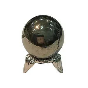 Sahib Healing Crystals Pyrite Ball/Sphere 35-40 mm Natural Gemstone for Reiki Vastu Feng Shui Crystal Healing