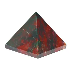 Pyramid Tatva - Bloodstone (Heliotrope) Pyramid Energy Home DÃ©cor Natural Vastu Healing Crystal Reiki Chakra Stone 1.5-2 inch wt - 70-100gm