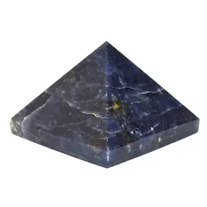 Pyramid Tatva - Iolite Pyramid Energy Home DÃ©cor Natural Vastu Healing Crystal Reiki Chakra Stone 2-2.4 inch wt - 120-170gm