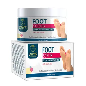 7 DAYS Premium Foot Scrub Dead Skin & Tan Removal 100% Natural | Turmeric | Argan | sandalwood | Paraben & SLS Free Scrub | Made In India (100 g)