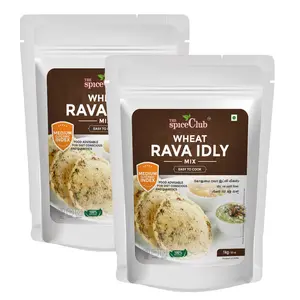 The Spice Club Wheat Rava Idly Mix 1KG - Pack of 2 ( 100% Natural No Preservatives No Artificial Ingredients)