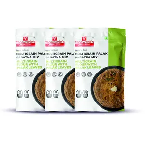 Tanawade's Smart Food Instant Multigrain Palak Paratha Mix Ready to Cook Home Food with Hand Picked Flavours Pack of 3