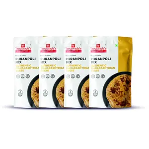 Tanawade's Smart Food Instant Puranpoli Mix(Buy 3 Get 1 Free) Ready to Cook Home Food with Hand Picked Flavours Pack of 4