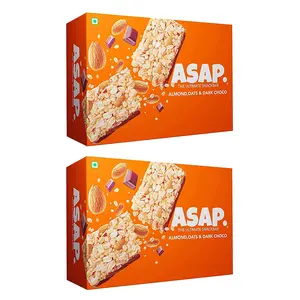 ASAP Healthy Snack Bars / Granola Bars (Almond & Dark Choco) - (210 g 6 Bars x 35 g) Pack of 2