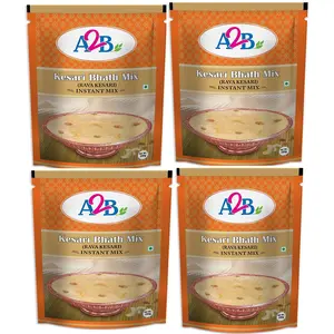 Adyar Anand Bhavan Sweets and Snacks A2B Kesari Bhath Mix/South Indian Rava Kesari (200 g x Pack of 4)