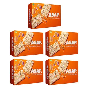 ASAP Healthy Snack Bars / Granola Bars (Almond & Dark Choco) - (210 g 6 Bars x 35 g) Pack of 5
