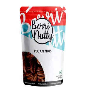 BerriNutty Raw Pecan Nuts 200gm Vacuum Packed for Freshness | Rich in Flavonoids & Low in natural sugars