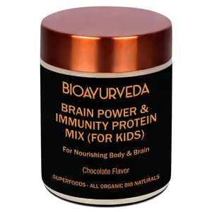 BIOAYURVEDA Brain Power & Immunity Protein Mix Chocolate Flavour (For Kids) 400 Gm