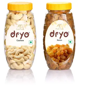 Dryo Dry Fruit Combo Raisin 250g & Cashew 220g