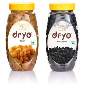 Dryo Dry Fruit Combo Raisin 250gm & Black Raisin 250g