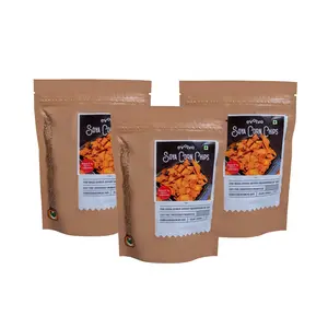 Evolve Healthy Heart Snacks Pack of 3 | All Natural SOYA Corn Chips | Immunity Boosting |Vacuum Fried | Gluten Free|