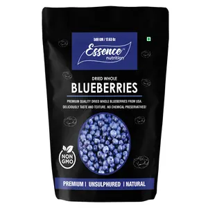 Essence Nutrition Dried Whole Blueberries - (500 Grams) - Imported from USA