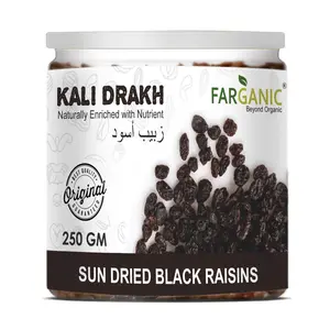 FARGANIC Black Raisins / Kaali Drakh Daakh Naturally Sun dried Kismish Munakka