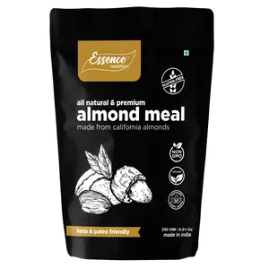 Essence Nutrition Unblanched Whole Almond Flour Meal (250 Grams)- Keto & Paleo Friendly [Imported from USA]