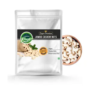 Forest Fresh Jumbo Cashew Nuts (Kaju) - Super Premium - 400g - Dry Fruits & Nuts