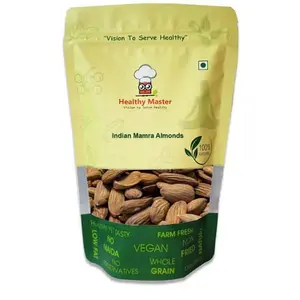 Healthy Master Indian Mamra Freshly Hand Picked 100% Natural Indian Almonds | Naturally Dried Nuts |Anti Oxidants | Tasty & Crunchy Good for Your Brain and Heart (250 gm)