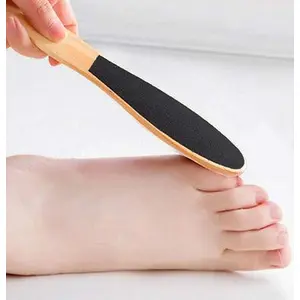 Ghelonadi Wooden Double Sided Foot Scrubber for Dead Skin Callus Remover Pedicure Tool (Pack of 1)