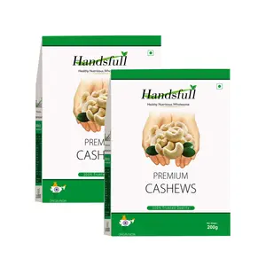 HandsFull Premium Cashew Nuts (200gm X 2) 400 GMS