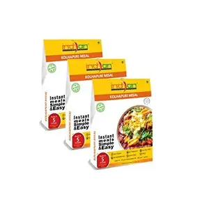 Indian Kitchen Foods Freeze Dried Gluten-Free Ready to Eat Kolhapuri Misal| Instant Vegetarian/Vegan Meal - Each Rehydrated Wt. 690 gm (Pack of 3)