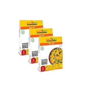 Indian Kitchen Foods Freeze Dried Glutn-Free Ready to Eat Jain Dal Fry | Instant Vegetarian/Vegan Meal - Each Rehydrated Wt. 270 gm (Pack of 3)
