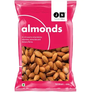 JN Californian Almonds - Badam Dry Fruits 250Gm ( 250 Gm X 1 Packet ) | | Premium Dry Fruits | | Healthy & Fresh!!