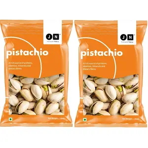JN Californian Roasted & Salted Pistachios - Pista Dry Fruits 500gm ( 250 Gm X 2 Packet ) | | Premium Dry Fruits | | Healthy & Fresh!!