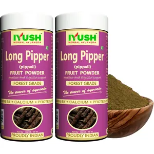 IYUSH Herbal Ayurveda Long Pepper/Pippali Powder (pack of 2) - 100gm each