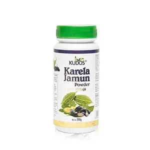 Kudos Ayurveda Karela Jamun Powder | Ayurvedic Diabetes Care Powder - 200g