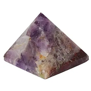 jewelswonder Amethyst Pyramid (1 inches ) 3 peices with Certified lab Report