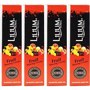 Lilium Herbal Fruit Shaving Cream Pack of 4 (120 ml)