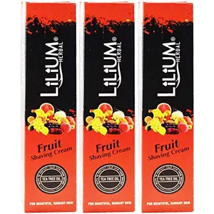Lilium Herbal Fruit Shaving Cream Pack of 3 (120 ml)