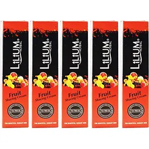 Lilium Herbal Fruit Shaving Cream Pack of 5 (120 ml)