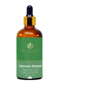 MALABARICA Vegan Ayurveda - Lemon Grass Essential Oil (Cymbopogon flexuosus) - 100 ml