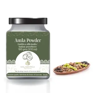 MALABARICA Vegan Ayurveda - Ayurvedic Amla Powder (Emblica officinalis/Indian gooseberry) - 100 gm
