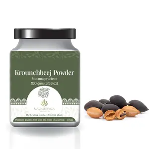 MALABARICA Vegan Ayurveda - Ayurvedic Krounchbeej Powder (Mucuna pruriens) - 100g