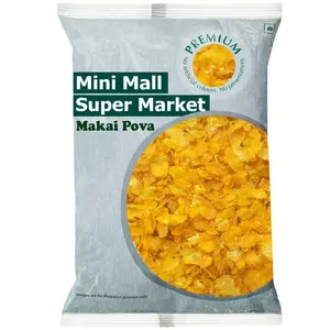 MINI MALL SUPER MARKET Corn Flakes with made chaat Masala | Ready to Fry Healthy poha Snacks | 950 Grams
