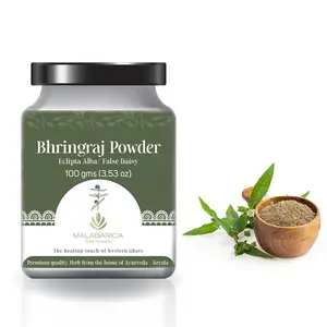 MALABARICA Vegan Ayurveda - Ayurvedic Bhringraj Powder (Eclipta prostrata) - 100 gm
