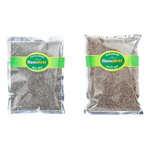 Manushree Herbal Combo- Chia Seeds & Alsi Roasted 400g (200g + 200g)