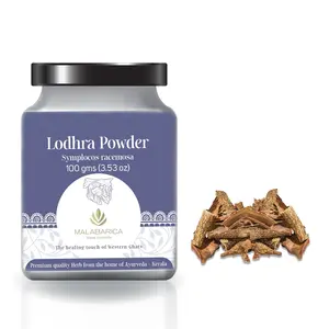 MALABARICA Vegan Ayurveda - Ayurvedic Lodhra Powder (Symplocos racemosa) - 100 gm