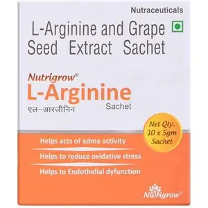 Nutrigrow L-ARGININE (50 g) Pack Of 1/muscle gainer powder/body builder / for muscle growth /Stamina /Energy & Immunity
